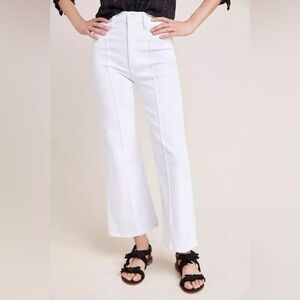 3x1 Nicolette white wash crop flare seam detail jeans size 31